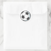 Voetbal Ronde Sticker (Tas)