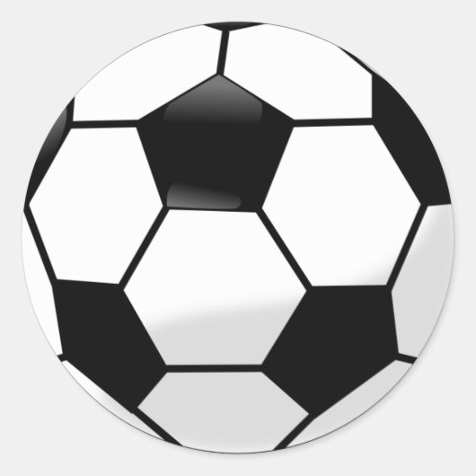 Voetbal Ronde Sticker (Voorkant)