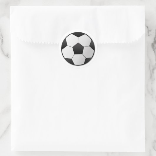 Voetbal Ronde Sticker (Tas)