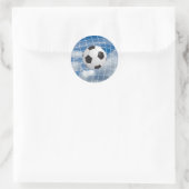 Voetbal Ronde Sticker (Tas)