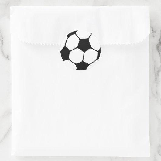 Voetbal Ronde Sticker (Tas)