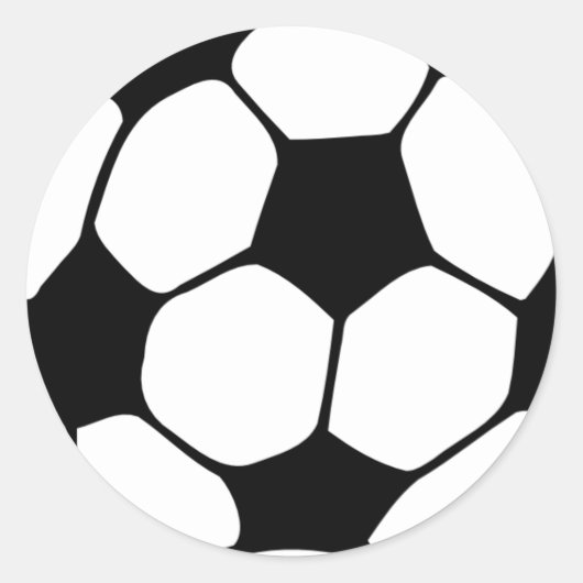 Voetbal Ronde Sticker (Voorkant)