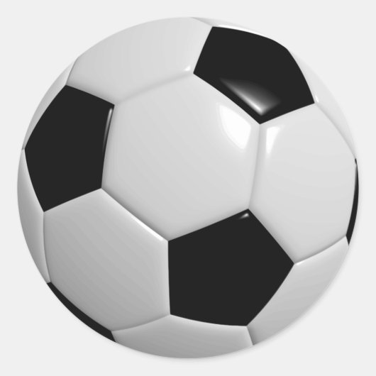 Voetbal Ronde Sticker (Voorkant)