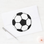 Voetbal Ronde Sticker (Envelop)