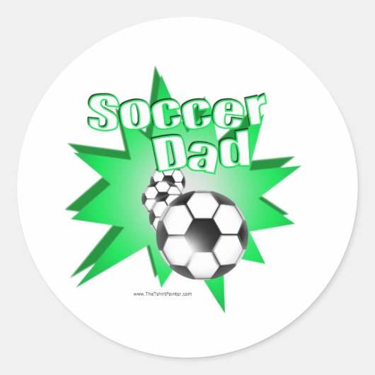 Voetbal Ronde Sticker (Voorkant)
