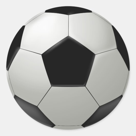 Voetbal Ronde Sticker (Voorkant)