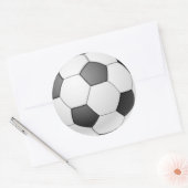 VOETBAL RONDE STICKER (Envelop)