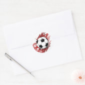 Voetbal Ronde Sticker (Envelop)