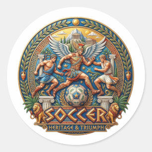 VOETBAL RONDE STICKER