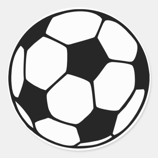 Voetbal Ronde Sticker (Voorkant)