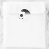 Voetbal Ronde Sticker (Tas)