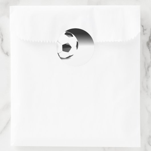 Voetbal Ronde Sticker (Tas)
