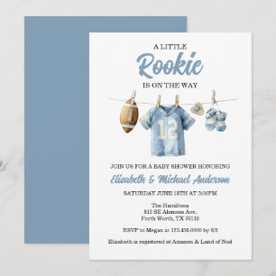 Voetbal Rookie Jongens Baby Shower Kaart