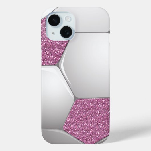 Voetbal Roze gisteffect Case-Mate iPhone Case (Achterkant)