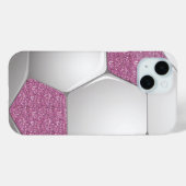 Voetbal Roze gisteffect Case-Mate iPhone Case (Achterkant (horizontaal))