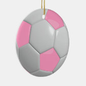 Voetbal | Roze Keramisch Ornament (Rechts)