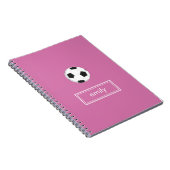 Voetbal (roze) notitieboek (Rechterzijde)