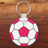 Voetbal Roze Sleutelhanger (Voorkant)