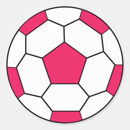 Voetbal Roze Sticker (Voorkant)