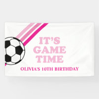 Voetbal Roze Strepen Spel Tijd Verjaardag