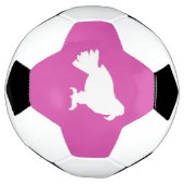 Voetbal roze witte adelaar vorm (Gedraaid)