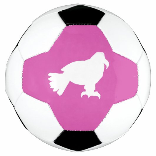 Voetbal roze witte adelaar vorm (Voorkant)