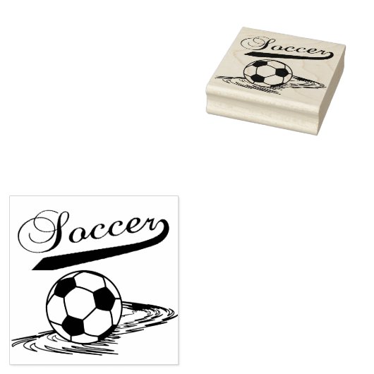 Voetbal Rubberstempel (Gestempeld)