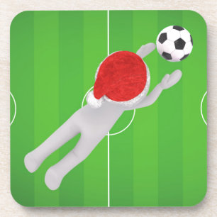 voetbal santa bier onderzetter