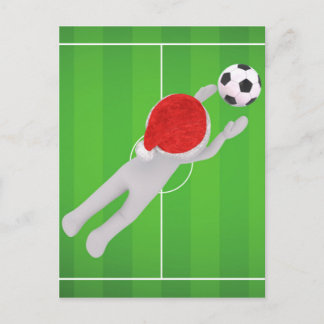 voetbal santa feestdagenkaart