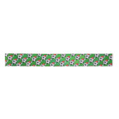 Voetbal Santa Hat Pattern op Green Lint (Voorkant)