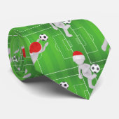 voetbal santa stropdas (Opgerold)
