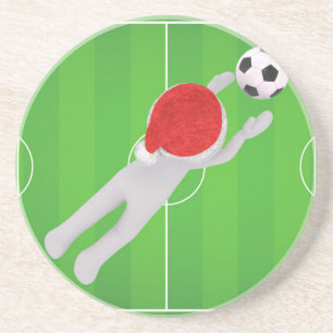 voetbal santa zandsteen onderzetter