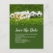 Voetbal save the date met bal Feest Briefkaart (Voorkant)