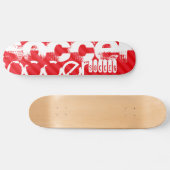 Voetbal; Scarlet Red Stripes Skateboard (Horizontaal)