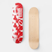 Voetbal; Scarlet Red Stripes Skateboard (Voorkant)