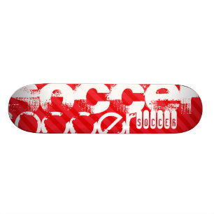 Voetbal; Scarlet Red Stripes Skateboard