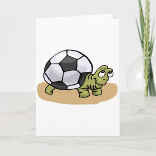 Voetbal (schildpad) feestdagen kaart