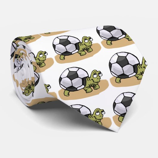 Voetbal (schildpad) stropdas (Opgerold)