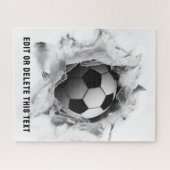 Voetbal schot legpuzzel (Horizontaal)