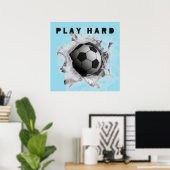 Voetbal schot poster (Thuiskantoor)