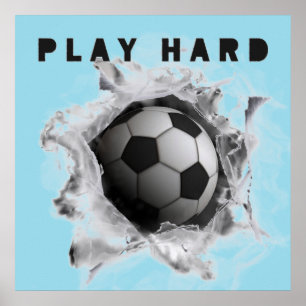 Voetbal schot poster