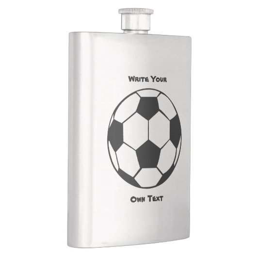 Voetbal - Schrijf uw eigen tekst Heupfles (Rechts)