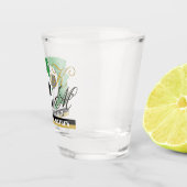 Voetbal Shot Glass, Monogram, Naam / Aangepast Shot Glas (Rechts)