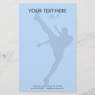 voetbal silhouet briefpapier