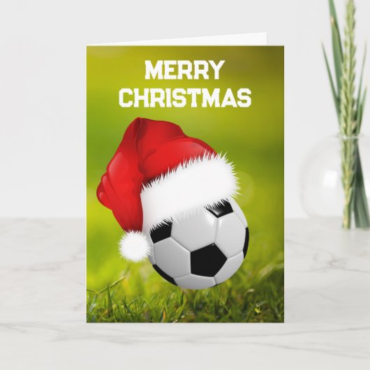 Voetbal & Sinterklaas Aangepaste Kerst Kaarten (Voorkant)
