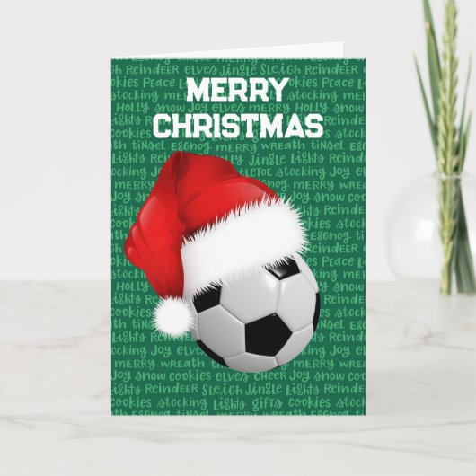 Voetbal & Sinterklaas Aangepaste Kerst Kaarten (Voorkant)