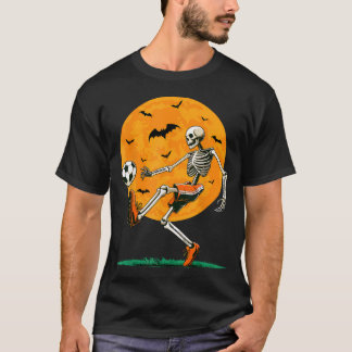 Voetbal Skelet Griezelig Voetbal Jongens Halloween T-shirt
