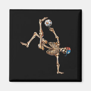 Voetbal Skelet Speler Fiets Trap Sport Hallowee Magneet