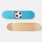 Voetbal; Sky Blue Stripes Skateboard (Horizontaal)