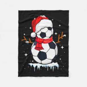 Voetbal Sneeuwman Kleding, Grappige Kerstman Kerst Fleece Deken